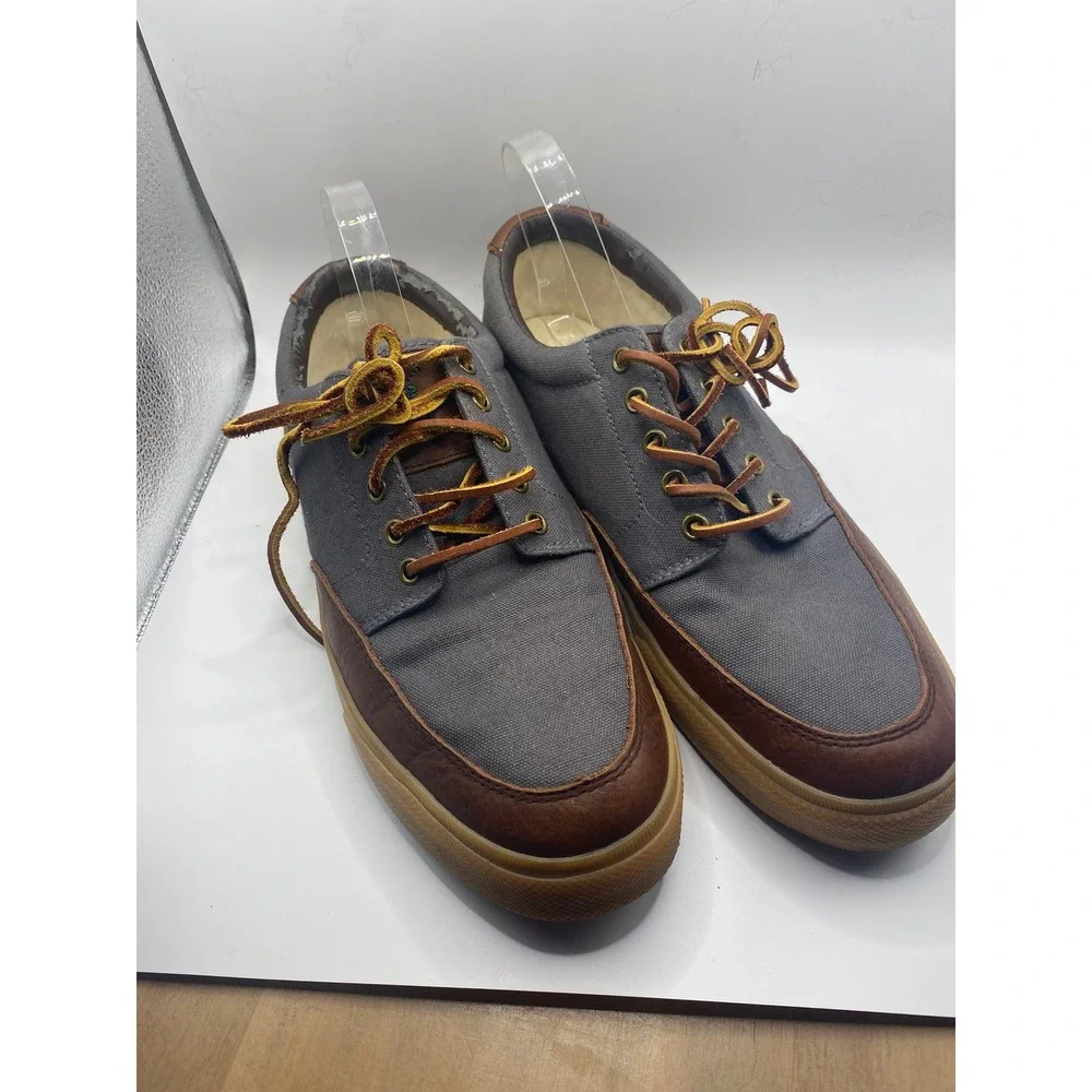 Polo Ralph Lauren Vance Side Lace Canvas‎ Leather Trimmed Mens Shoes
